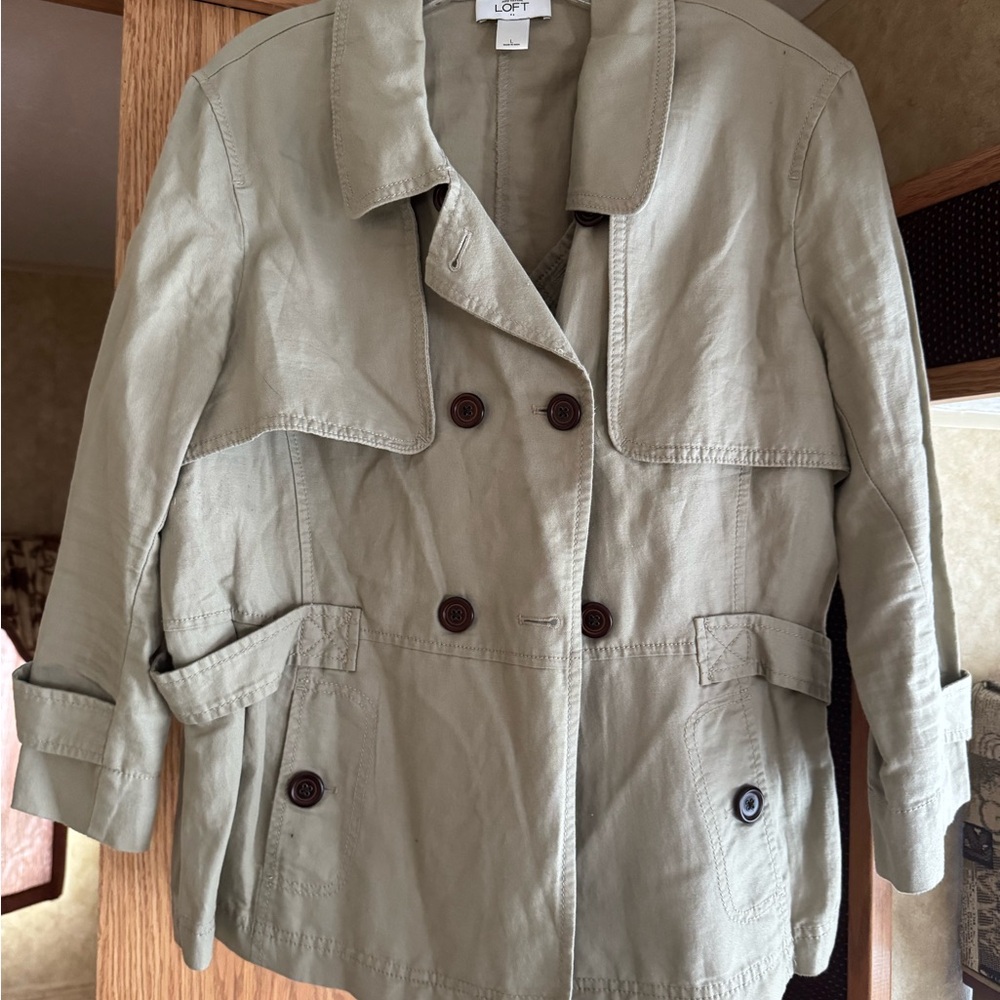 Loft tan casual coat large